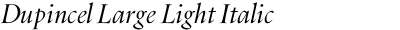 Dupincel Large Light Italic